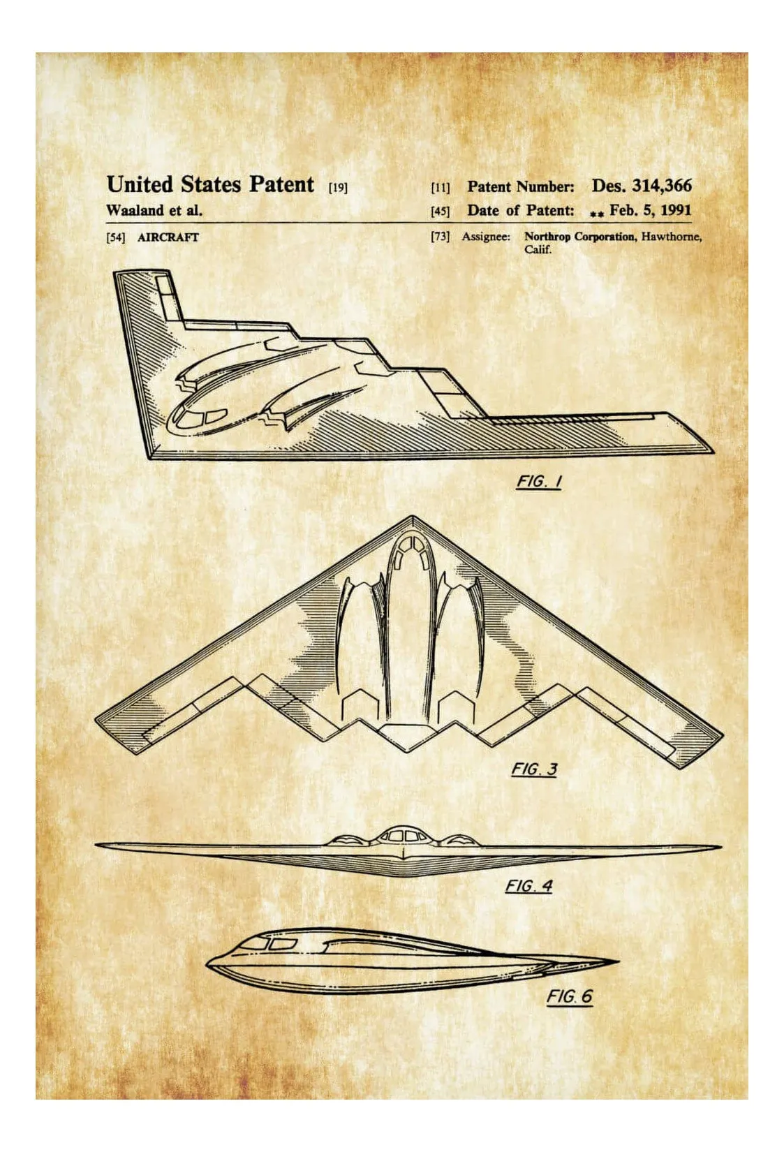 B-2 Bomber Patent - Airplane Blueprint, Aviation Art, Airplane Art,  Pilot Gift, Aircraft Decor, Airplane Poster, Northrop, Air Force