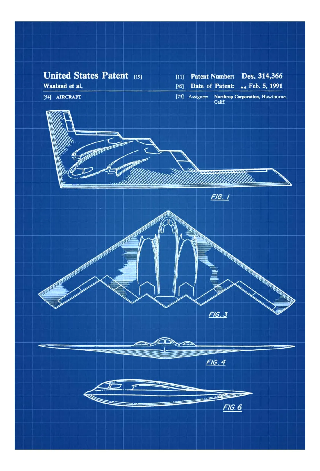 B-2 Bomber Patent - Airplane Blueprint, Aviation Art, Airplane Art,  Pilot Gift, Aircraft Decor, Airplane Poster, Northrop, Air Force