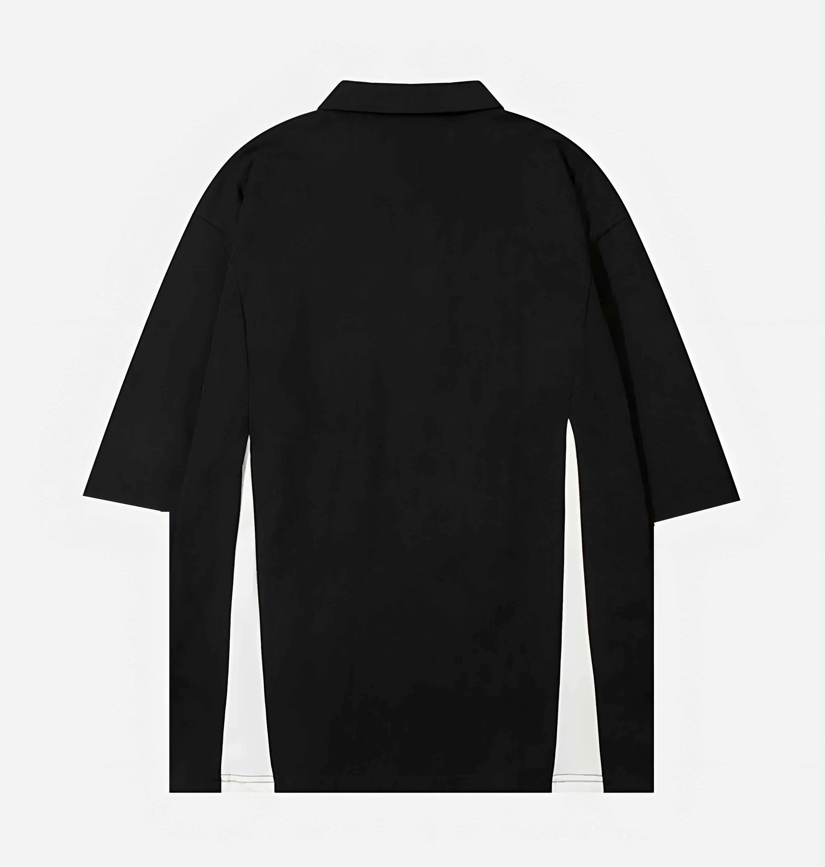 Black High Street Racing Zipper Polo T-Shirt