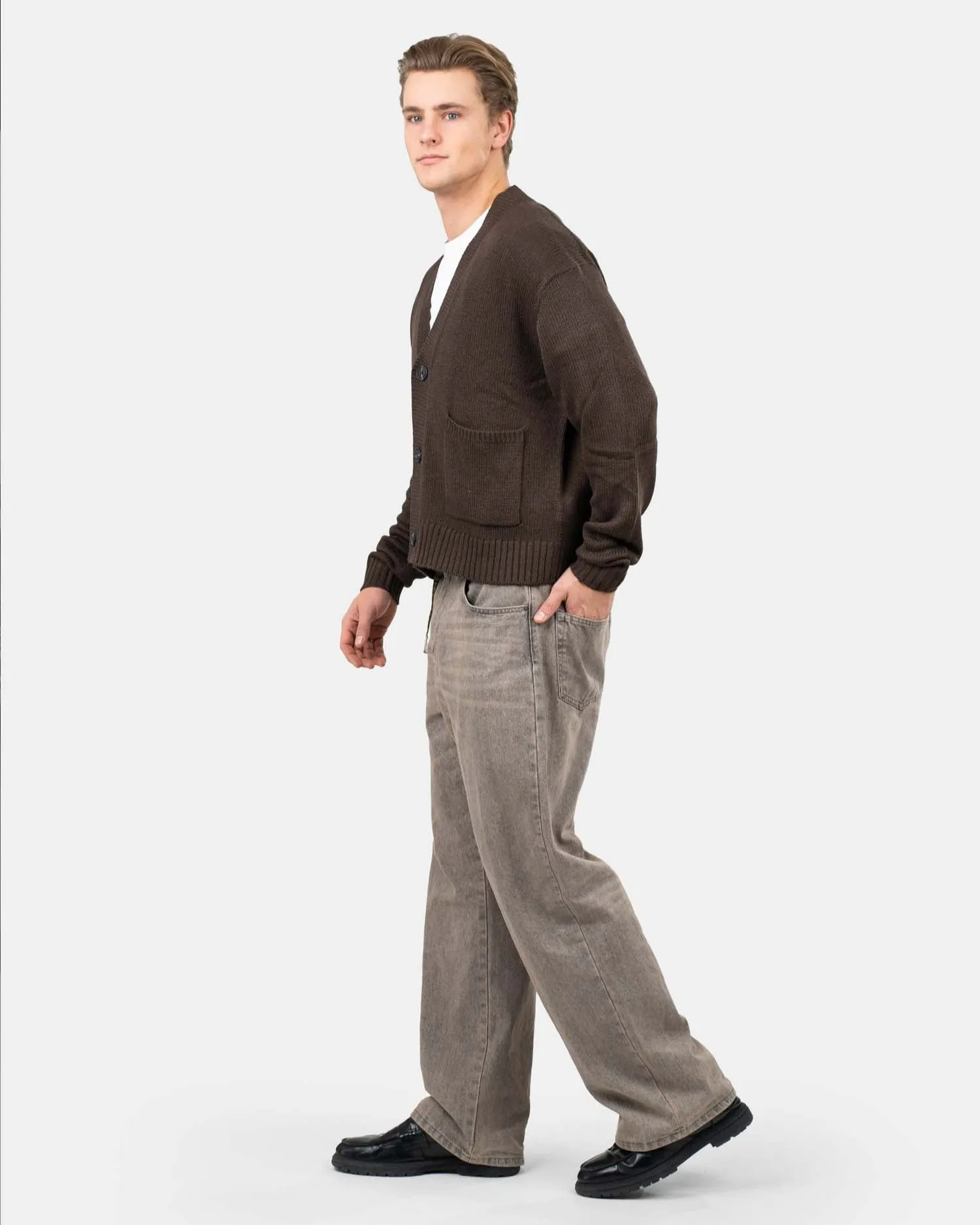 Cardigan With Pockets Brun