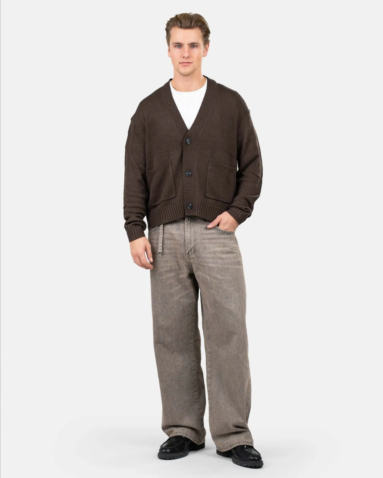 Cardigan With Pockets Brun