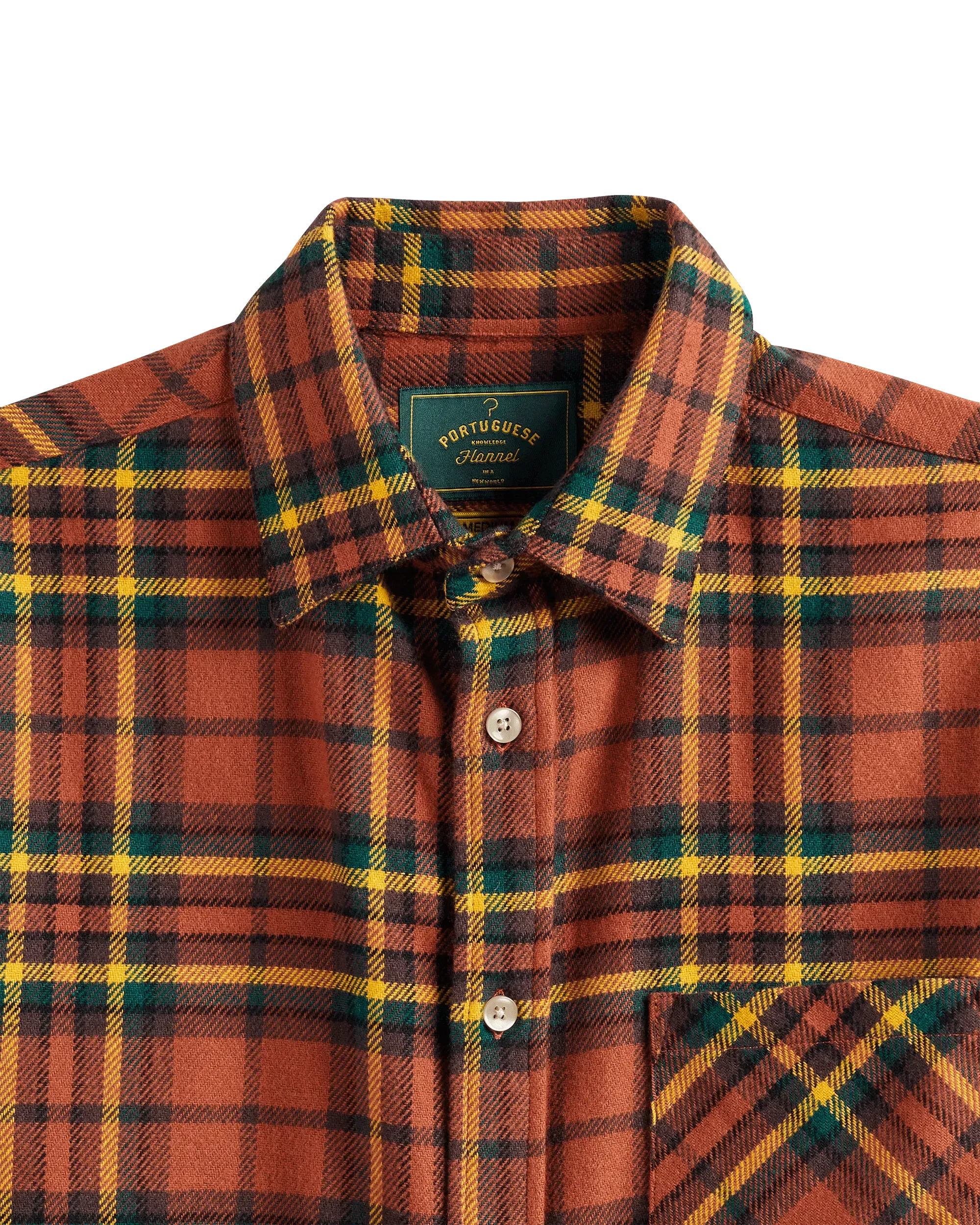 Farol Flannel - Orange / Green Check