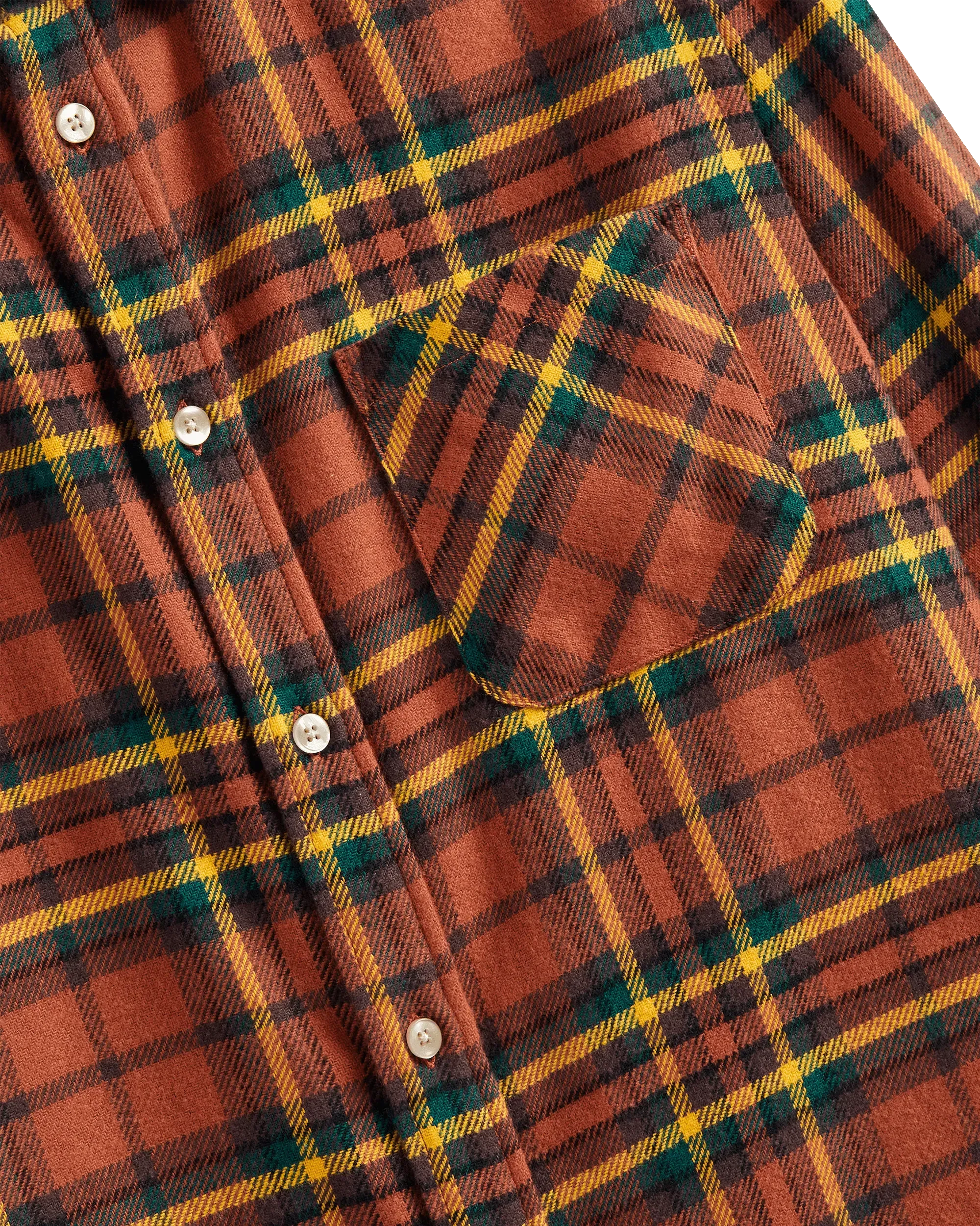 Farol Flannel - Orange / Green Check
