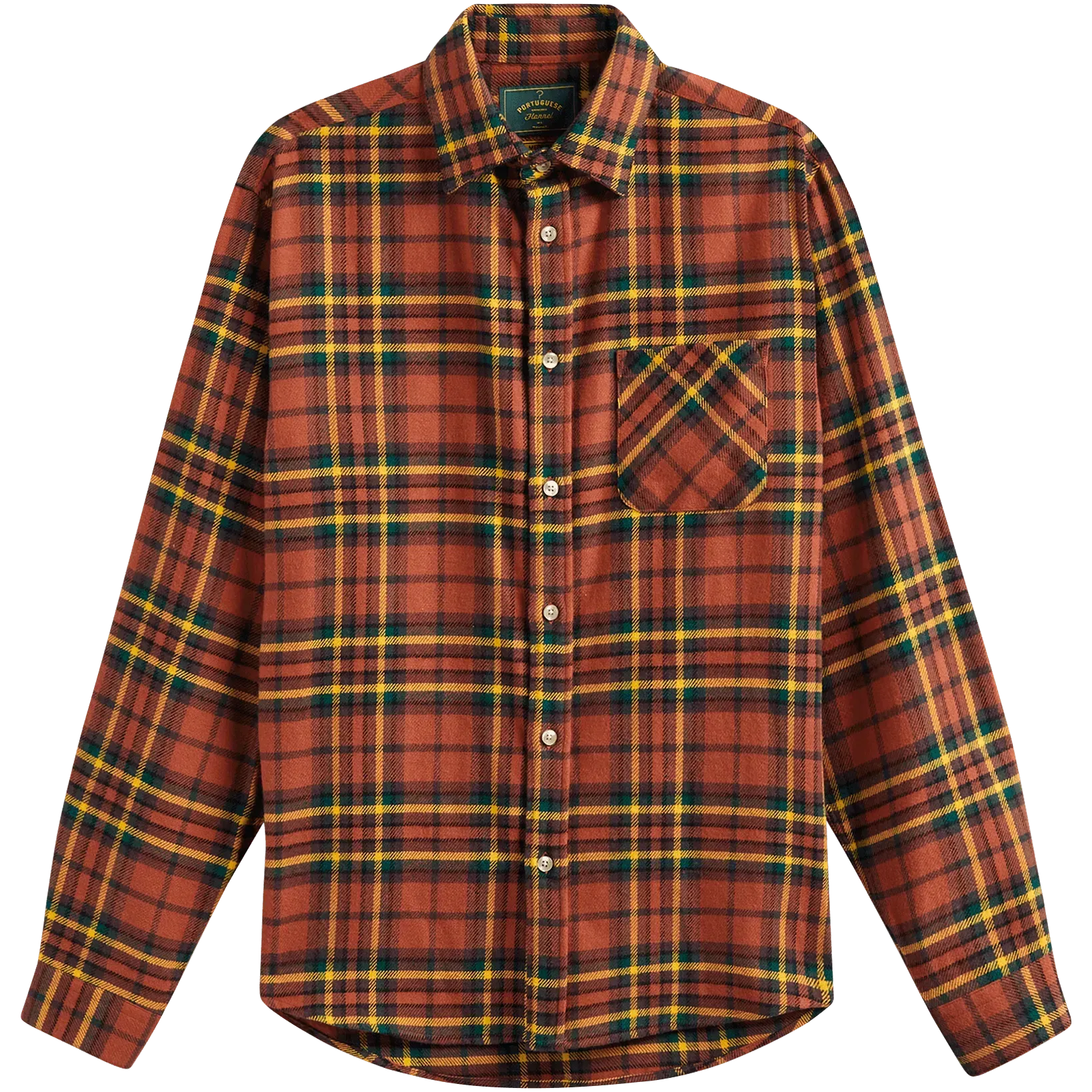 Farol Flannel - Orange / Green Check