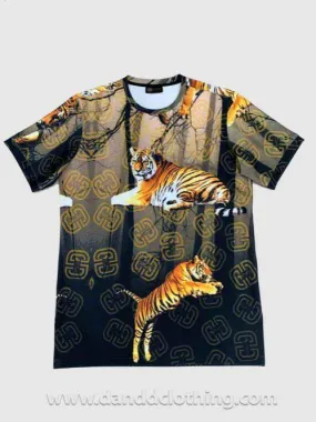 Men T-Shirt Tiger Print
