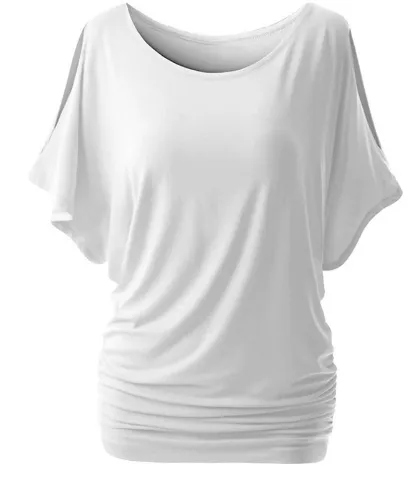 O Neck Short Batwing Sleeve