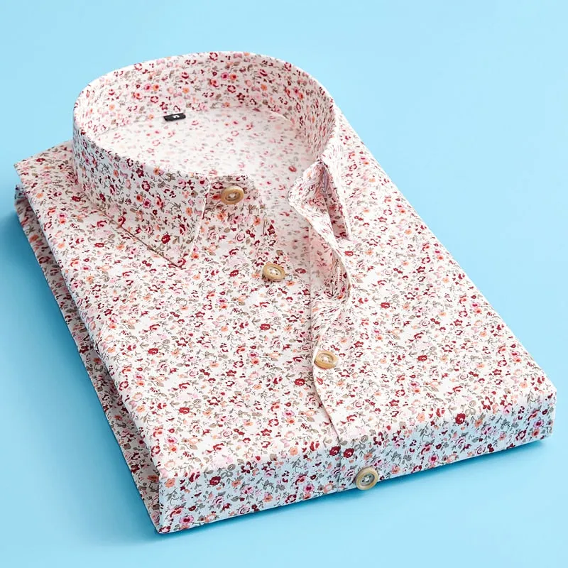 Plus Size 5XL 2023 New Summer Mens Short Sleeve Hawaiian Shirts Cotton Casual Floral Shirts Wave Regular Mens Clothing Fashion