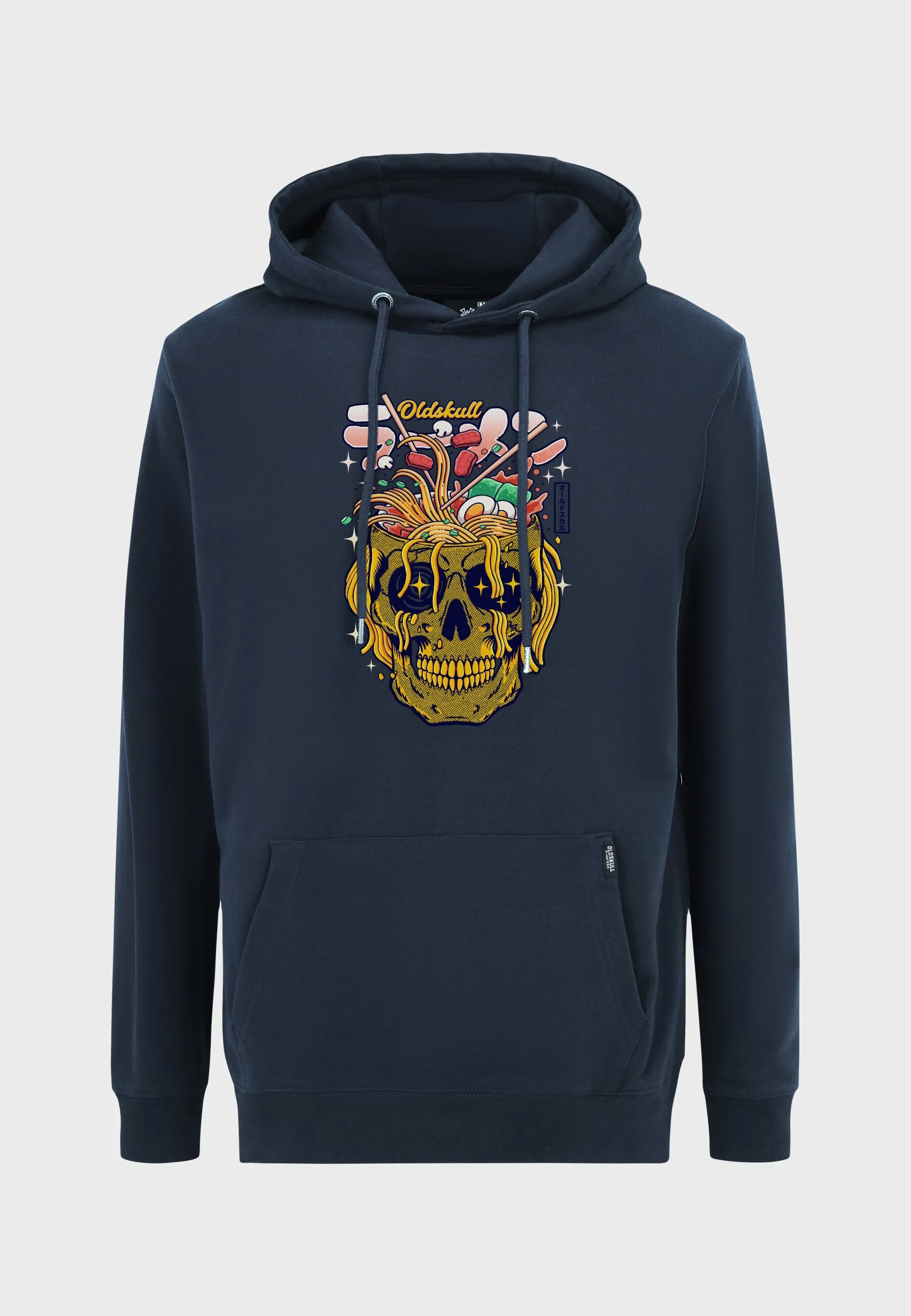 Ramen Skull Hoodie Navy Blue