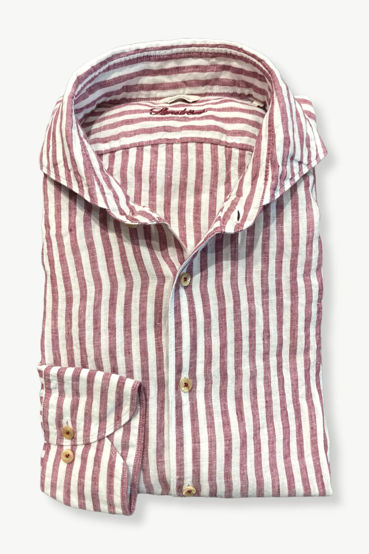 Red Striped Linen Shirt