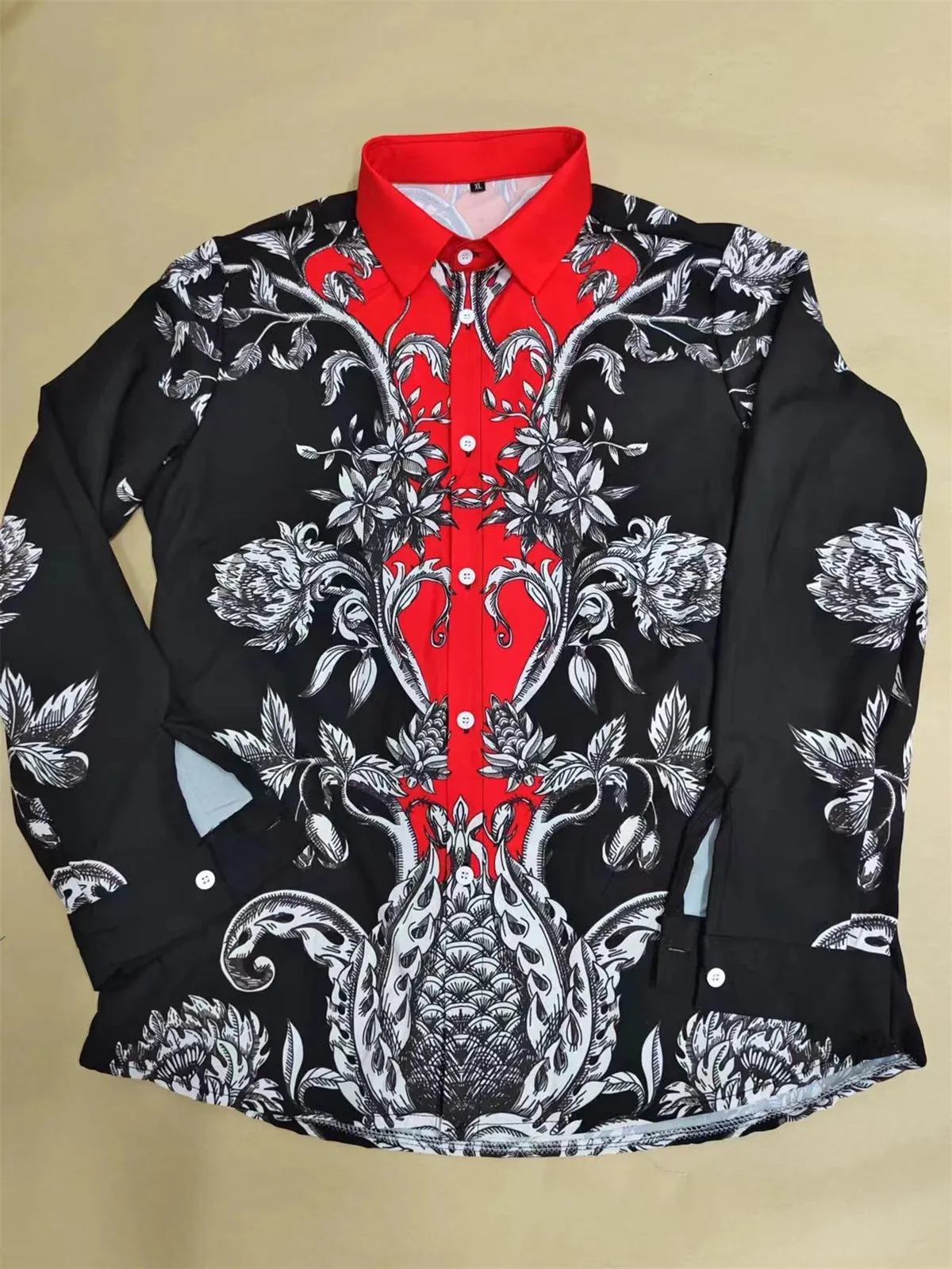 Spring/Summer Fashion Men's High Quality Top Long Sleeve Printed Shirt Designer Party Outdoor Luxury Comfortable Soft Top New