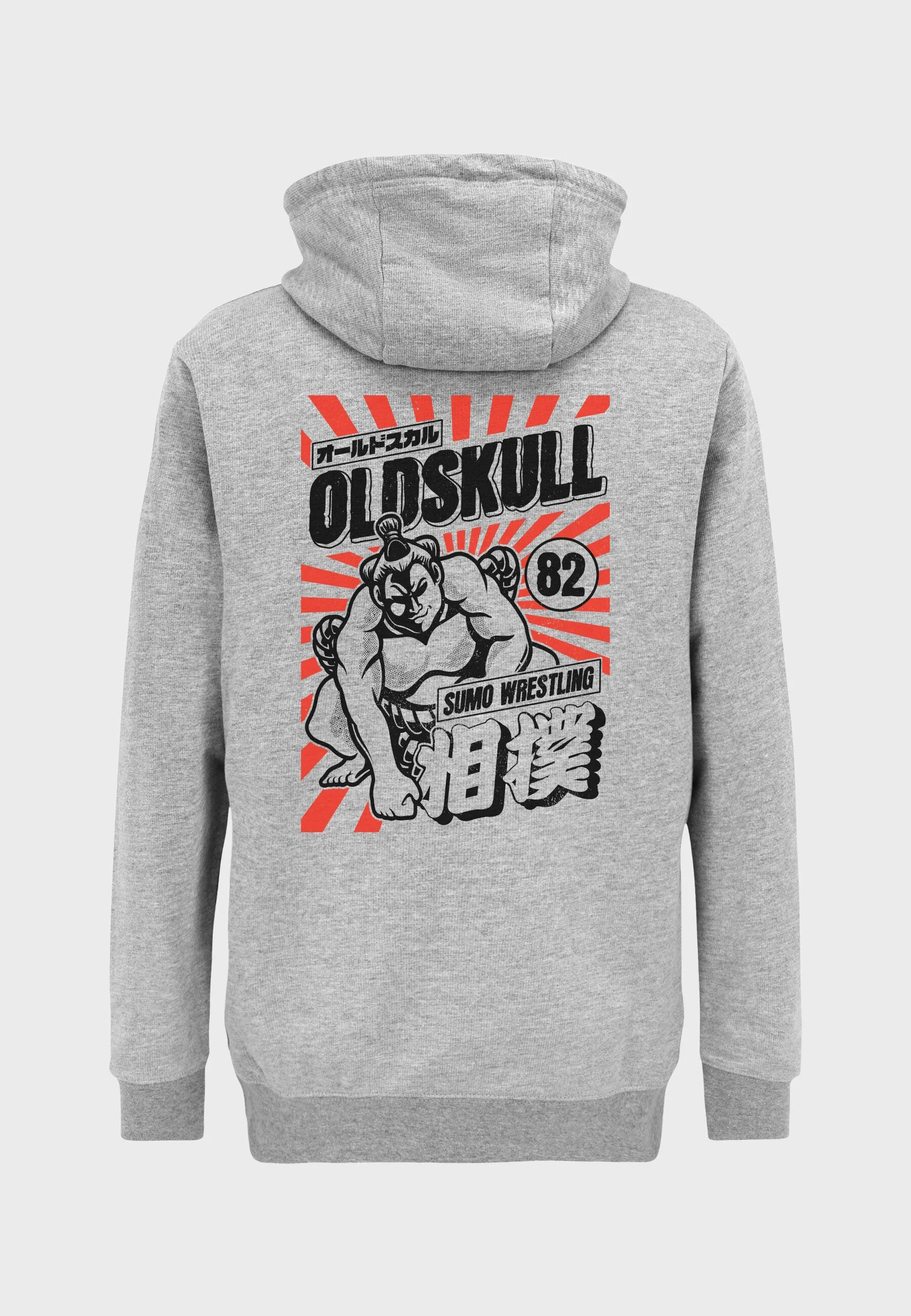 Sumo Sensation Backprint Hoodie Heather Grey
