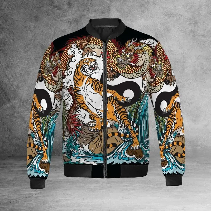 Tiger Versus Dragon Bomber Jacket