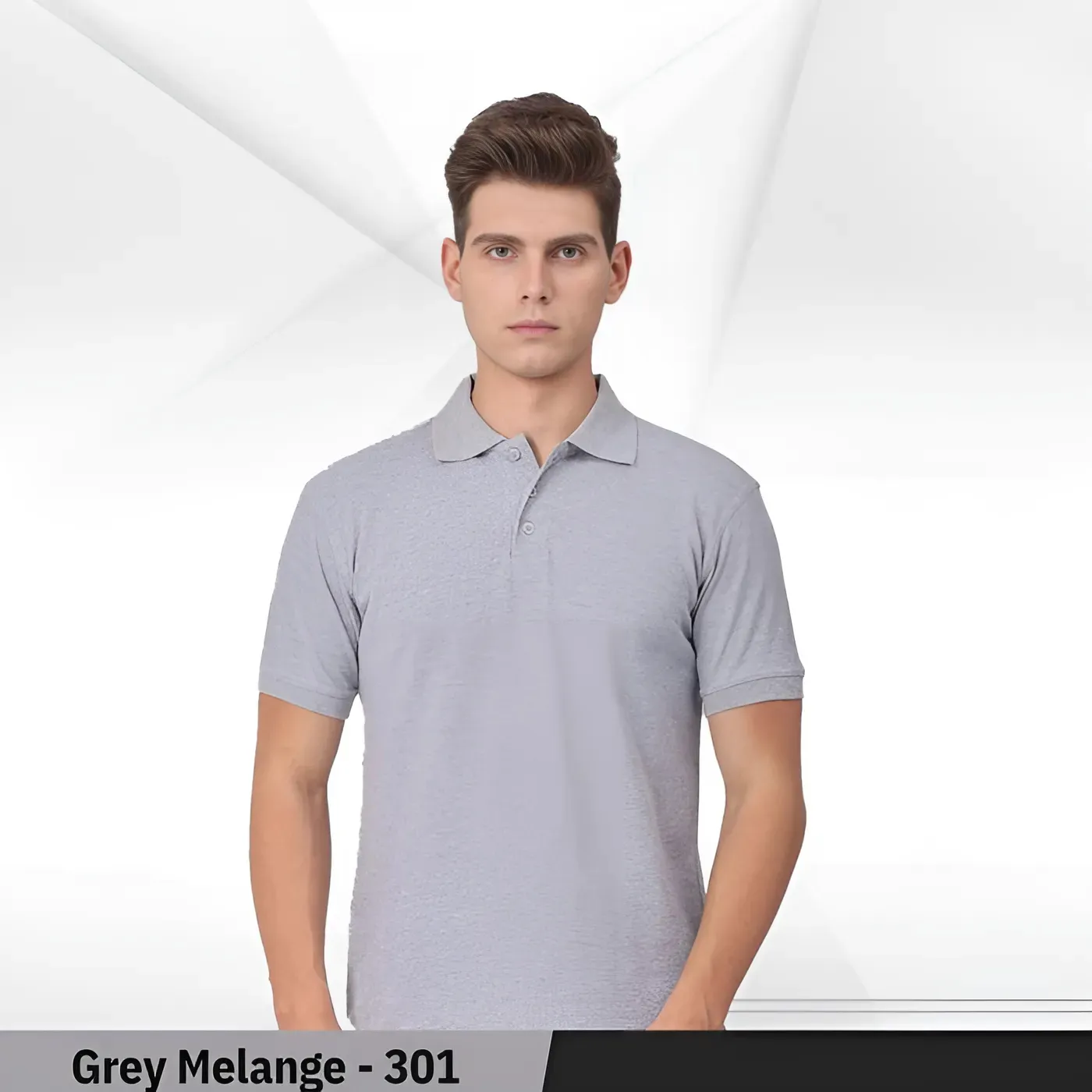 Uniform Unicorn - Men's  Rich Polo T Shirt | Collar Tshirts | Half Sleeves | Plain-Regular Fit (301-Grey Melange)