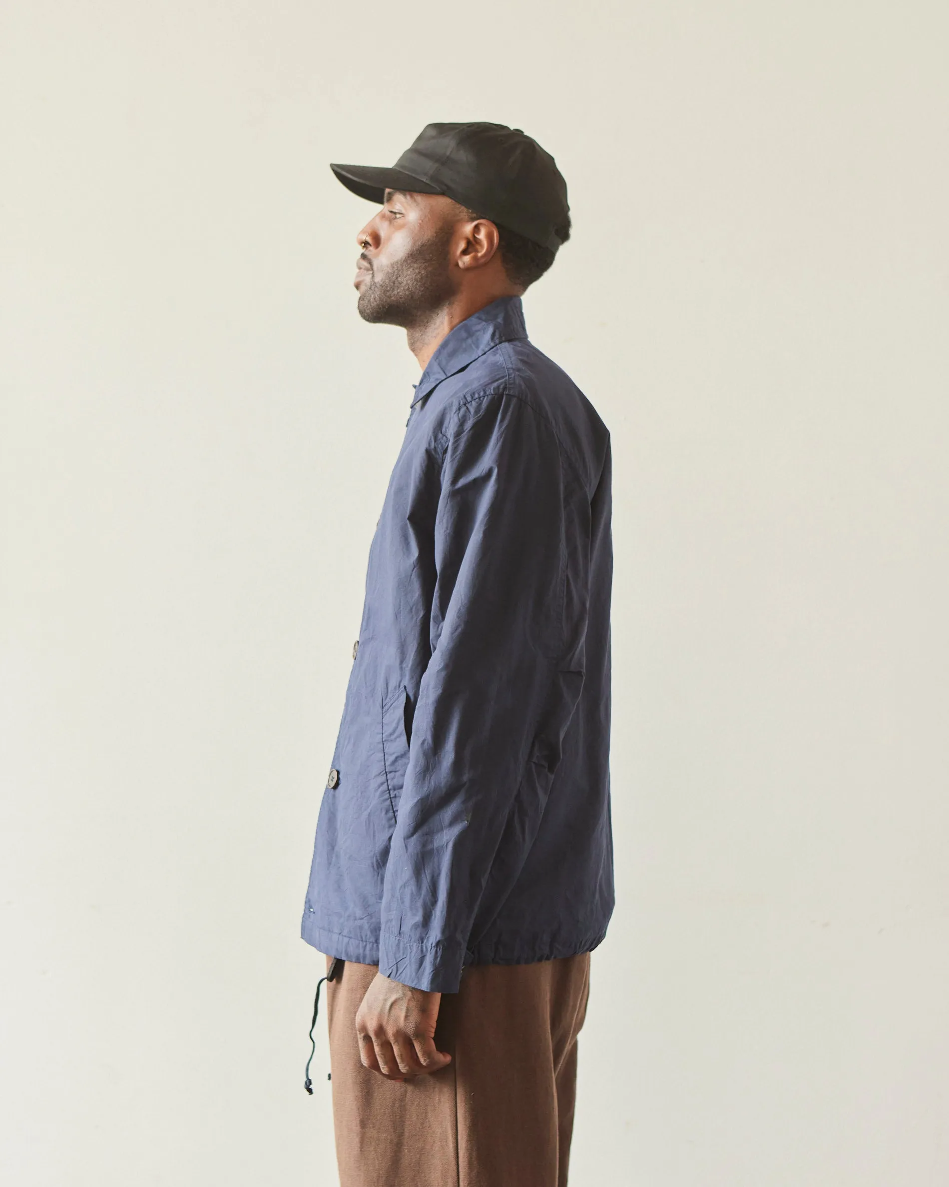 Universal Works Wax Cotton Wayfarer Jacket, Navy
