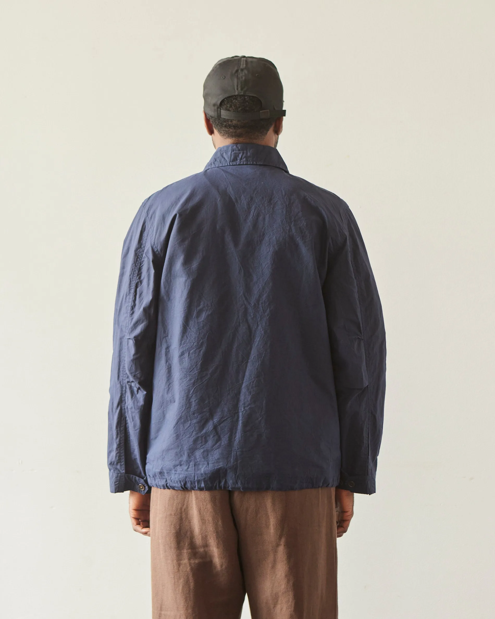 Universal Works Wax Cotton Wayfarer Jacket, Navy